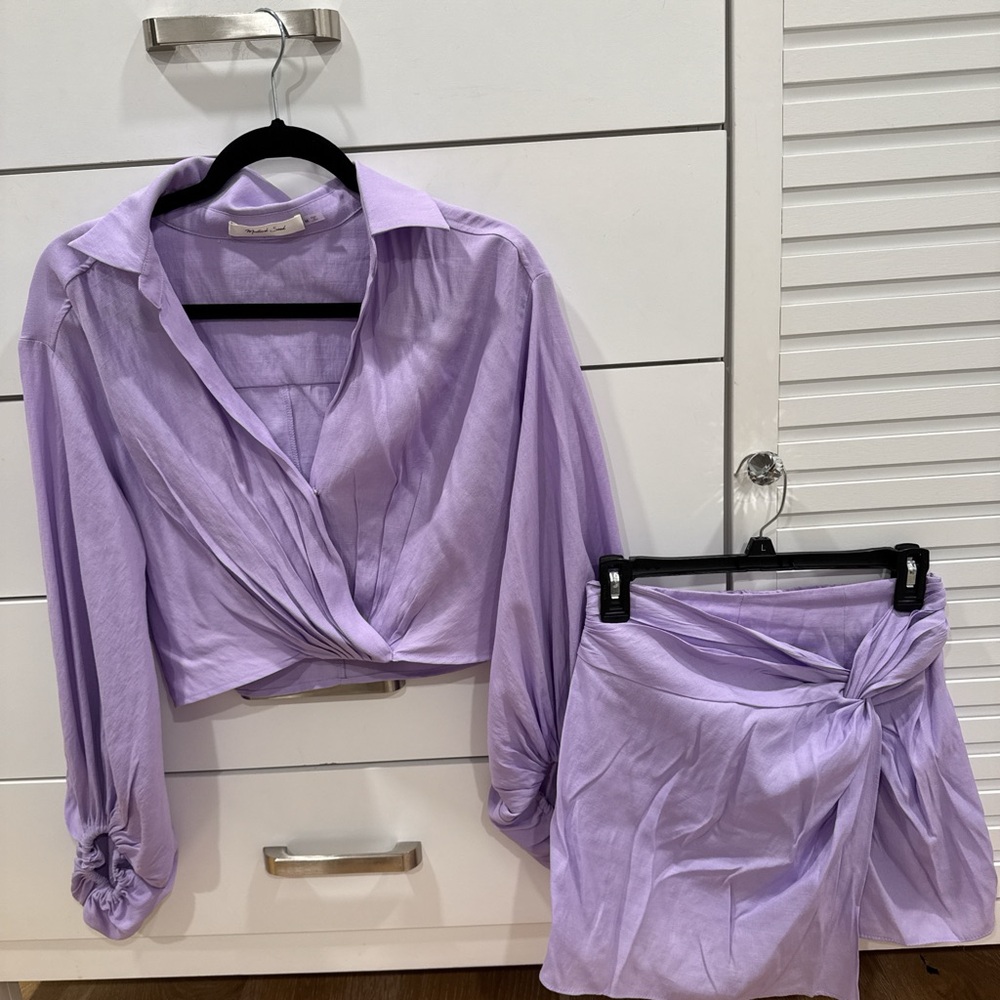 Lavender Wrap Skirt & Matching Top